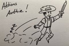 Alrik der aus dem Zelt kam